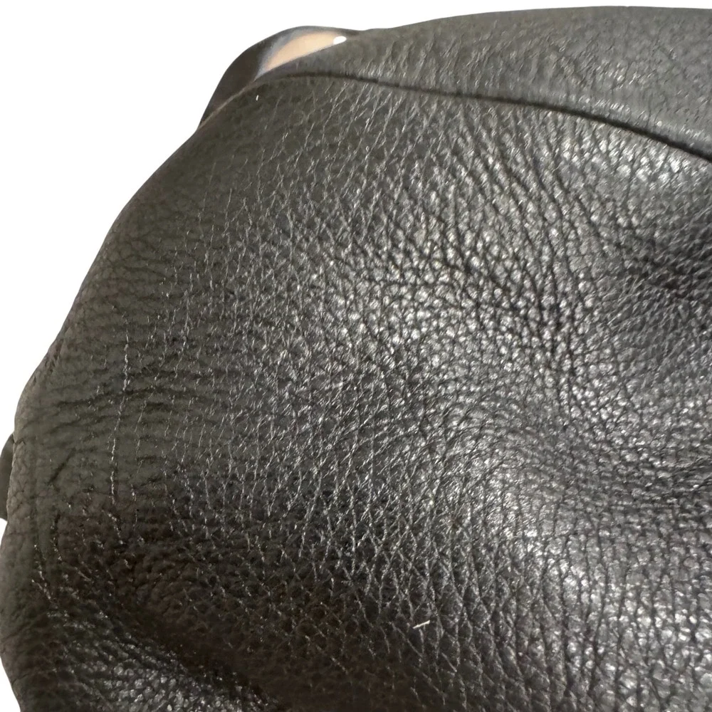 Coach Ali?Black Leather‎ Hobo Bag Silver Tone Hardware vintage 10x14x3 Prelove